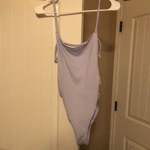 Strappy baby blue shirt